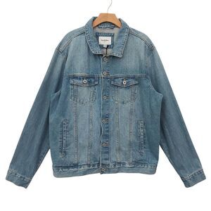 Goodfellow & Co Trucker Denim Jacket Men XL Blue Cotton Standard Fit Heavyweight